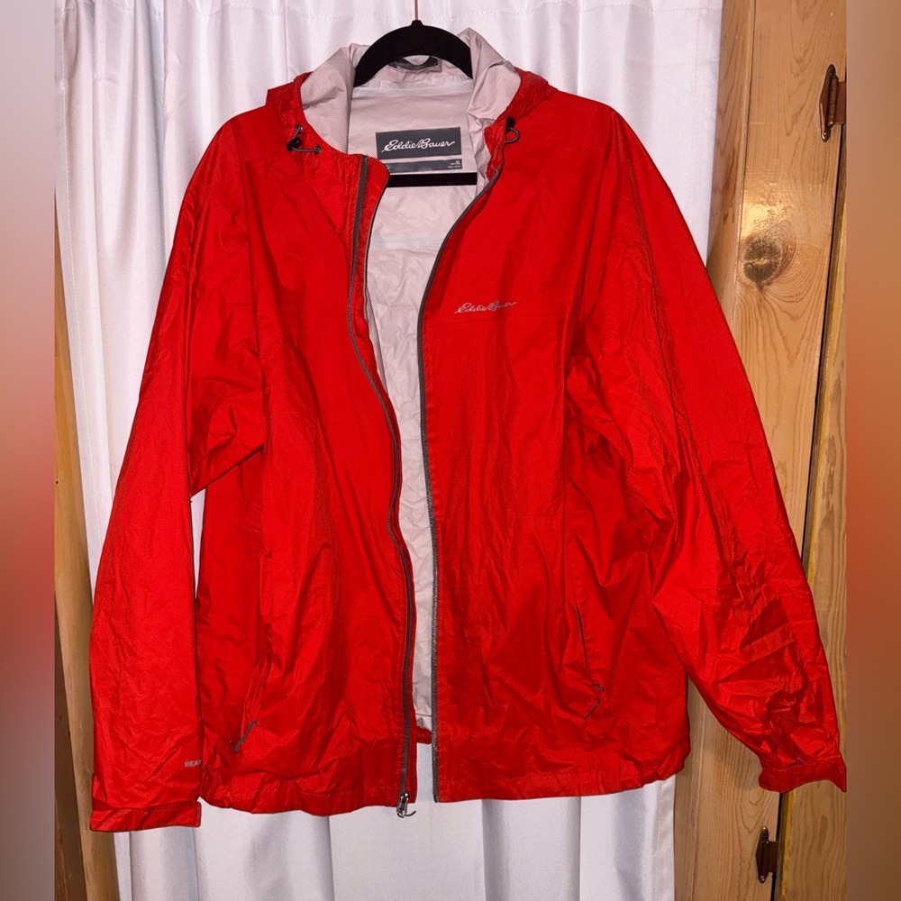Eddie Bauer Vibrant Red RainJacket